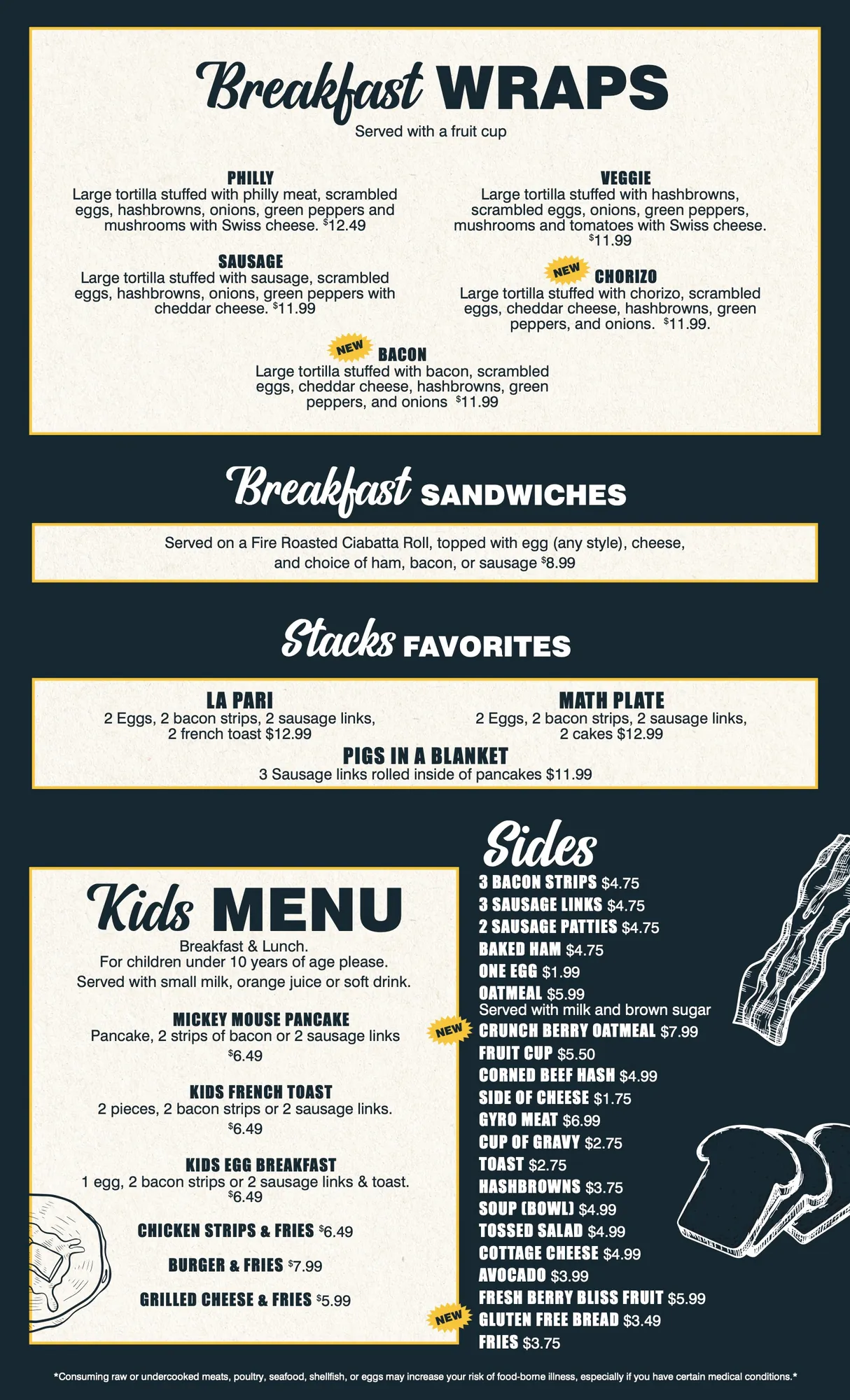 Check out our options on our menu - Page 3